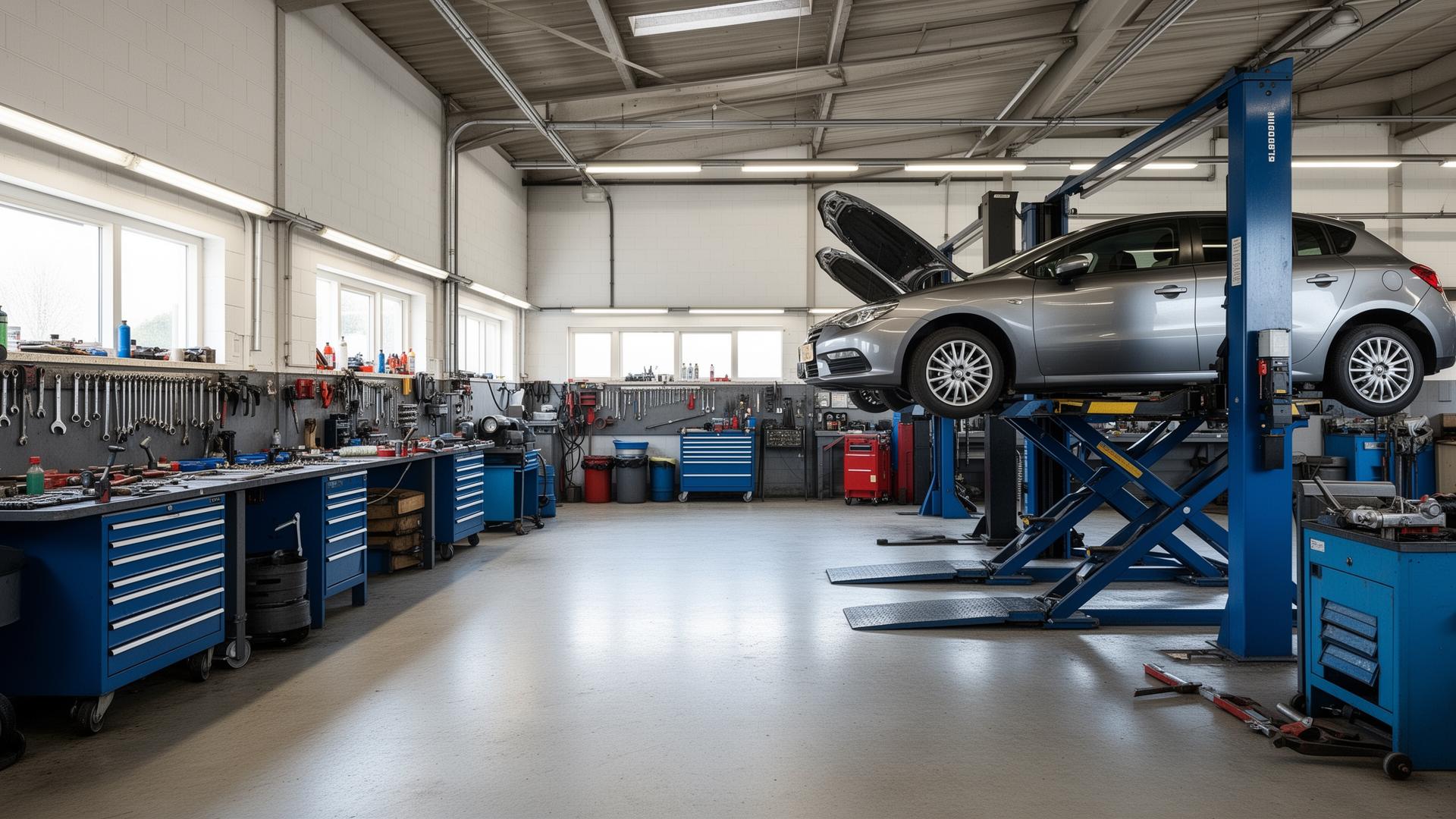 Onze garage in Geesbrug